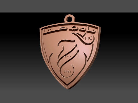 UAE Pro League Hatta badge keychain printable and renderable Modelo de Impressão 3D