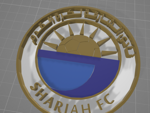 UAE Pro League Sharjah FC badge keychain printable and renderable 3D Print Model
