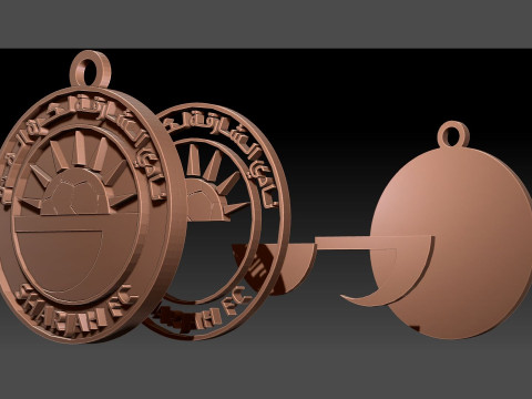UAE Pro League Sharjah FC badge keychain printable and renderable 3D Print Model