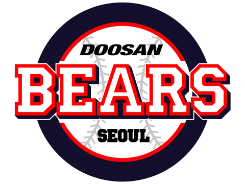 KBO League Doosan Bears keychain printable badge Modèles 3D en vedette