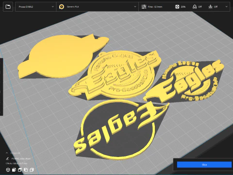 KBO League Hanwha Eagles keychain printable badge 3D Print Model