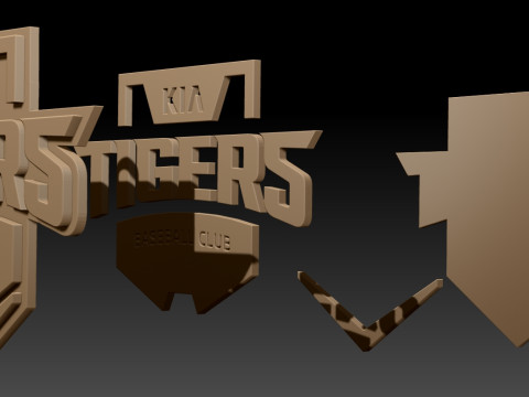 KBO League Kia Tigers keychain printable badge 3D Принт Модель