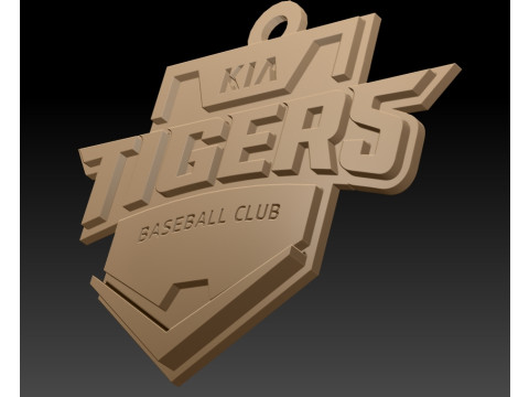 KBO League Kia Tigers keychain printable badge 3D Принт Модель