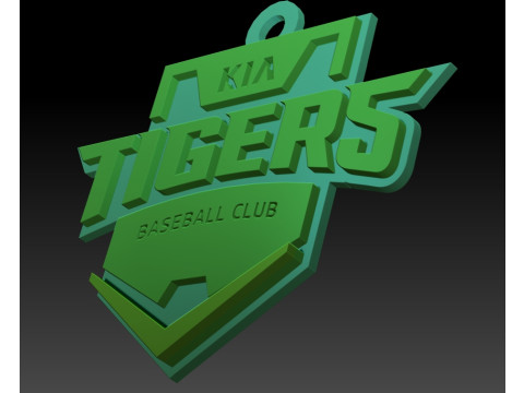 KBO League Kia Tigers keychain printable badge 3D Принт Модель