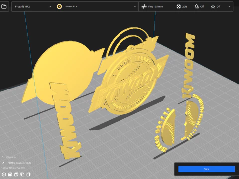 KBO League Kiwoom Heroes keychain printable badge 3D Print Model