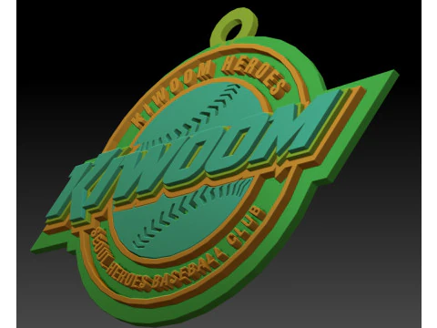 KBO League Kiwoom Heroes keychain printable badge 3D Print Model