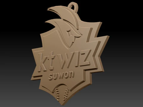 KBO League KT Wiz keychain printable badge 3D Print Model