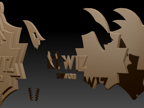 KBO League KT Wiz keychain printable badge Modello di stampa 3D