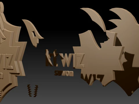 KBO League KT Wiz keychain printable badge 3D Print Model