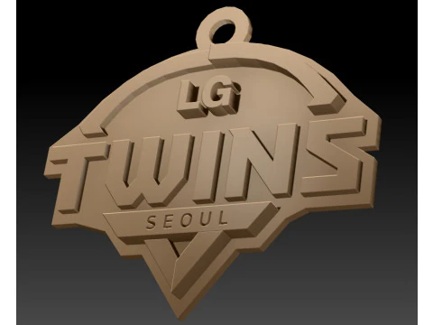 Distintivo stampabile portachiavi LG Twins della KBO League Modello di stampa 3D