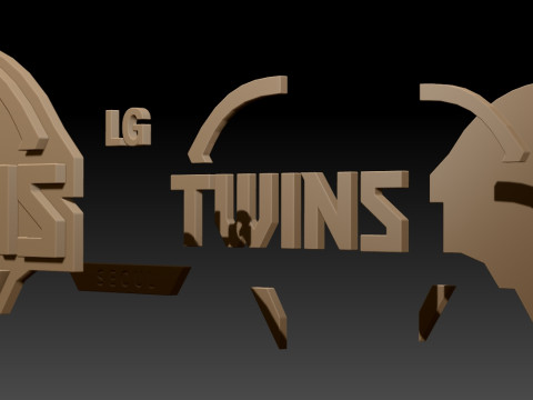KBO League LG Twins keychain printable badge Modèles 3D en vedette