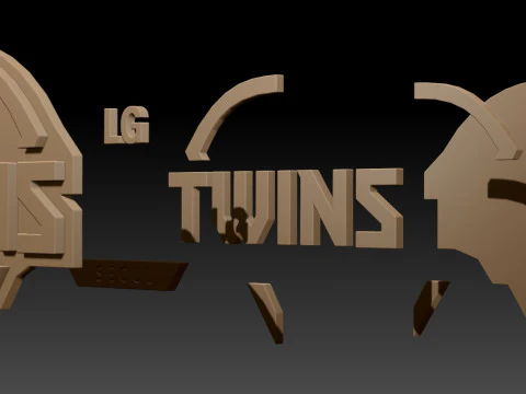 KBO League LG Twins keychain printable badge 3D Print Model