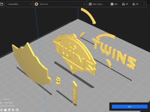 KBO League LG Twins keychain printable badge 3D Print Model