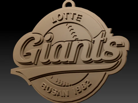 KBO League LG Twins keychain printable badge 3D Print Model