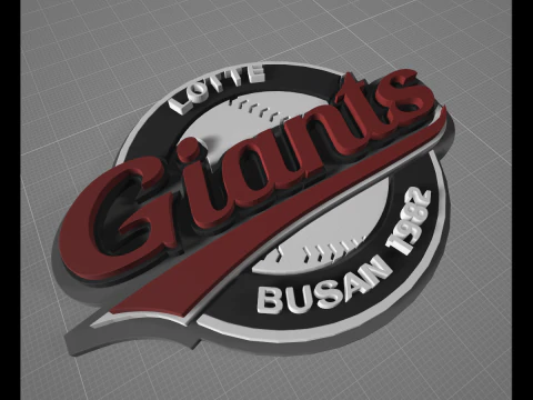 KBO League LG Twins keychain printable badge 3D Print Model