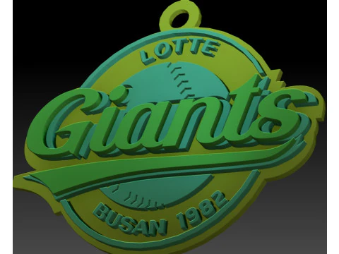 KBO League LG Twins keychain printable badge 3D Print Model