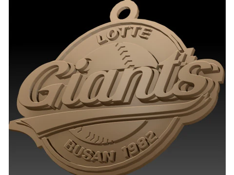 KBO League LG Twins keychain printable badge 3D Print Model