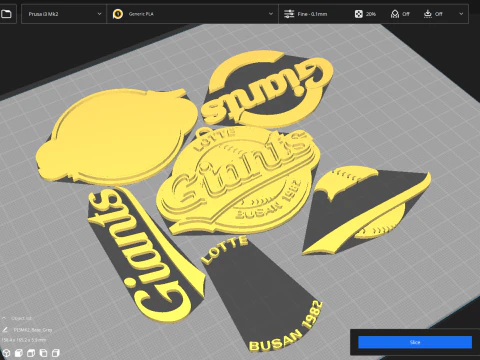 KBO League LG Twins keychain printable badge 3D Print Model