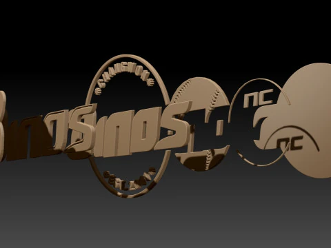 KBO League NC Dinos keychain printable badge 3D Print Model