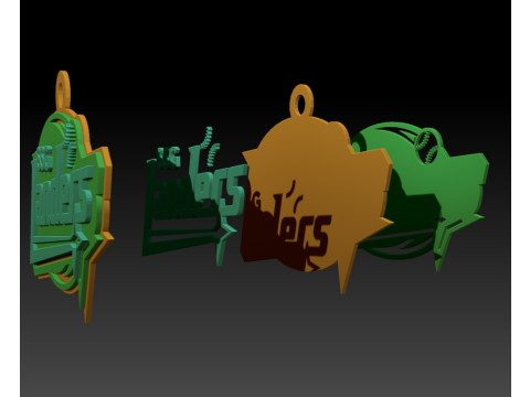 KBO League SSG Landers keychain printable badge 3D Принт Модель