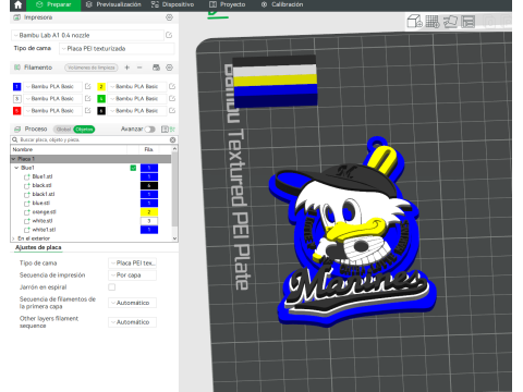 NPB Chiba Lotte Marines keychain badge printable and renderable 3D Print Model