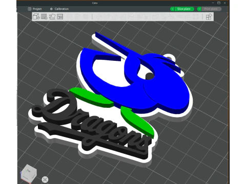 NPB Chunichi Dragons keychain badge printable and renderable 3D Print Model