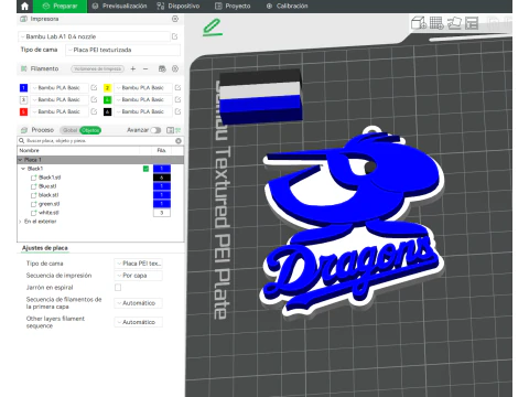 NPB Chunichi Dragons keychain badge printable and renderable 3D Print Model