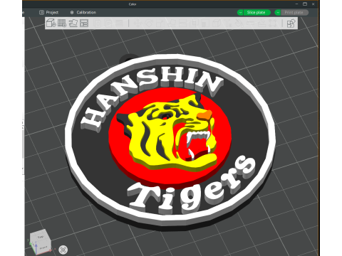 NPB Hanshin Tigers keychain badge printable and renderable Modelo de Impressão 3D