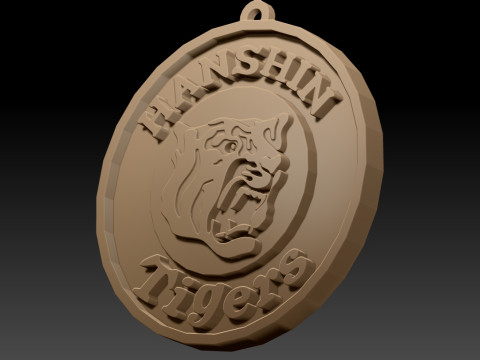 NPB Hanshin Tigers keychain badge printable and renderable 3D 打印模型