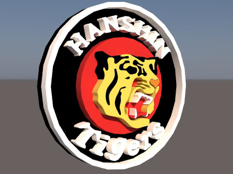 NPB Hanshin Tigers keychain badge printable and renderable 3D 打印模型