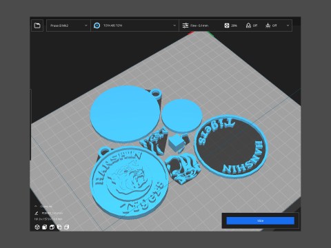 NPB Hanshin Tigers keychain badge printable and renderable 3D 打印模型