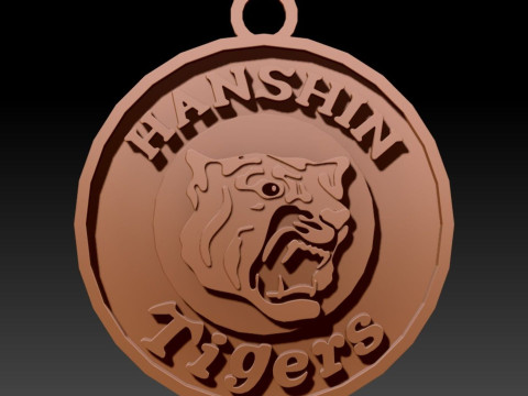 NPB Hanshin Tigers keychain badge printable and renderable 3D 打印模型