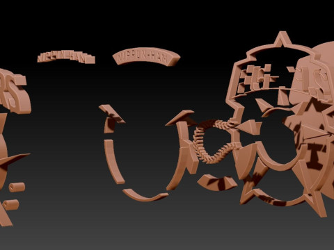 NPB Nippon Ham Fighters keychain badge printable and renderable 3D-printmodel