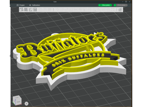 NPB Orix Buffaloes keychain badge printable and renderable 3D printmodel