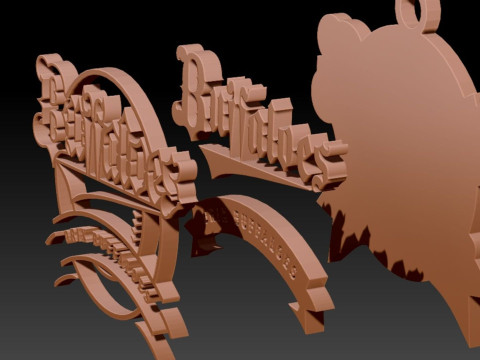 NPB Orix Buffaloes keychain badge printable and renderable 3D 프린트 모델