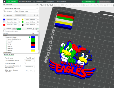 NPB Rakuten Gold Eagles keychain badge printable and renderable Modelo de Impressão 3D