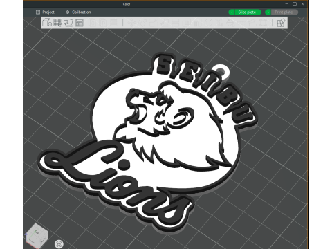 NPB Seibu Lions keychain badge printable and renderable 3D 打印模型