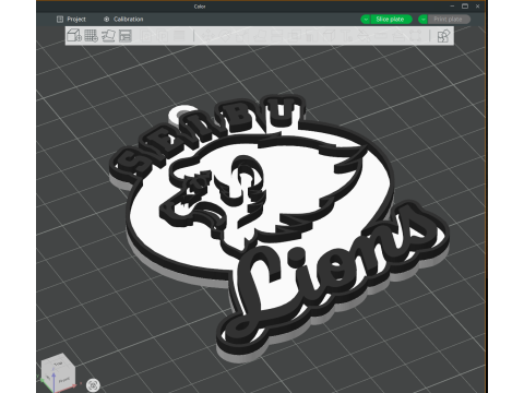 NPB Seibu Lions keychain badge printable and renderable 3D 打印模型
