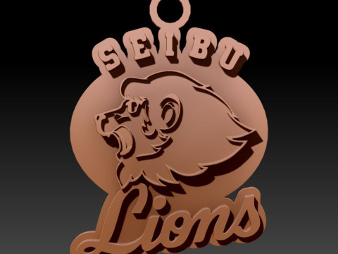 NPB Seibu Lions keychain badge printable and renderable 3D Принт Модель