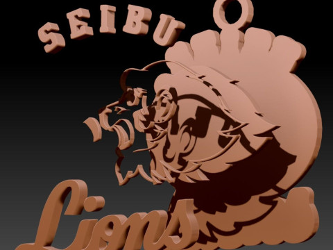 NPB Seibu Lions keychain badge printable and renderable 3D Принт Модель