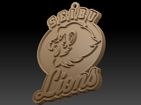 NPB Seibu Lions keychain badge printable and renderable 3D Принт Модель