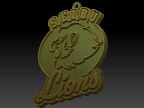 NPB Seibu Lions keychain badge printable and renderable 3D Принт Модель