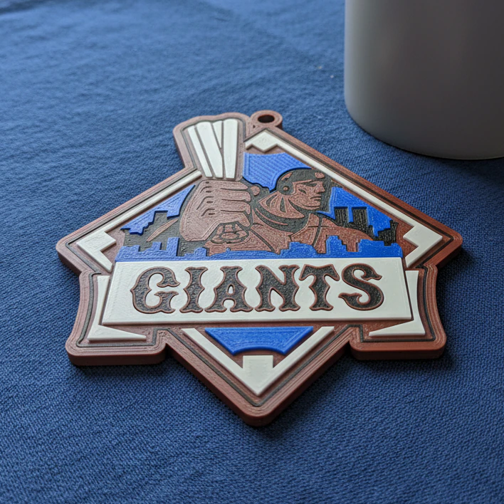 NPB Yomiuri Giants keychain badge printable and renderable 3D Print Model .c4d .max .obj .3ds .fbx .stl .blend 