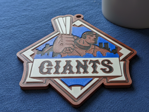 NPB Yomiuri Giants keychain badge printable and renderable 3D Принт Модель