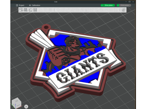 NPB Yomiuri Giants keychain badge printable and renderable Modèles 3D en vedette