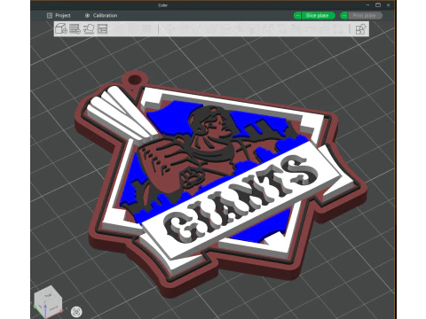 NPB Yomiuri Giants keychain badge printable and renderable 3D Print Model