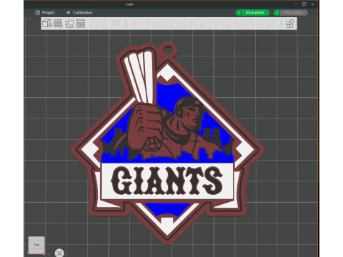 NPB Yomiuri Giants keychain badge printable and renderable 3D Print Model