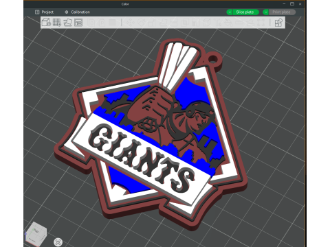 NPB Yomiuri Giants keychain badge printable and renderable Modèles 3D en vedette