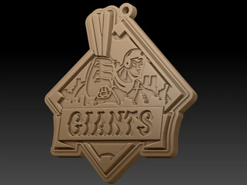 NPB Yomiuri Giants keychain badge printable and renderable 3D Print Model