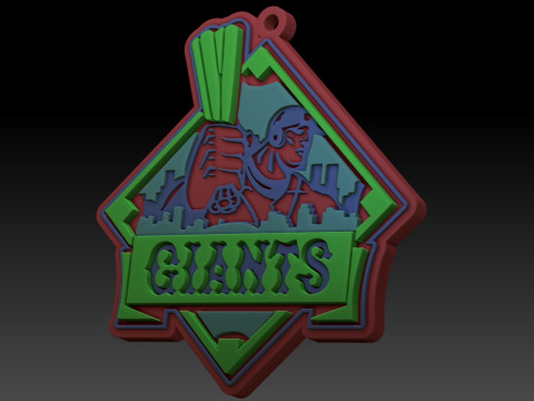 NPB Yomiuri Giants keychain badge printable and renderable Modèles 3D en vedette